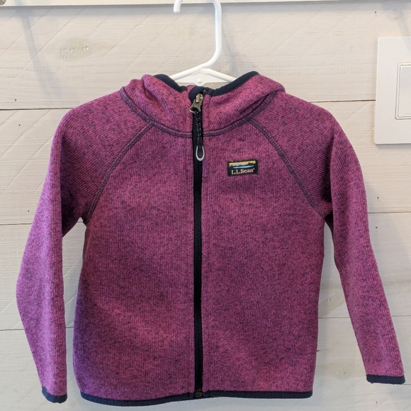 L.L. Bean Other - 🌄 L.L. Bean Girl's Heathered Purple / Pink Sweater Jacket; Size: 2T
